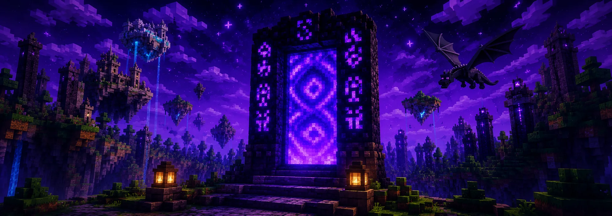 A glowing gate standing in a realm consumed by the Blight